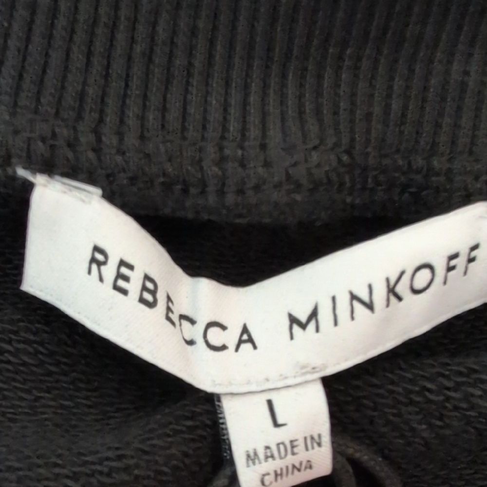 NWT Rebecca Minkoff Black Puff Sleeve Julia Combo Long Sleeve Top - L - Picture 7 of 10